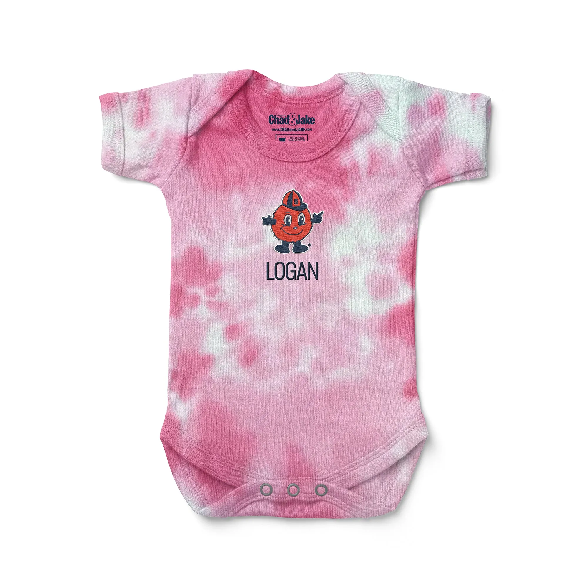 Personalized Syracuse Orange Otto Tie Dye Bodysuit