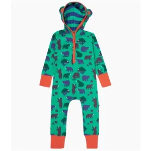 Piccalilly Hooded Playsuit (Mountain Bear)