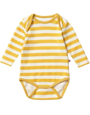 Piccalilly Mustard Stripe Bodysuit