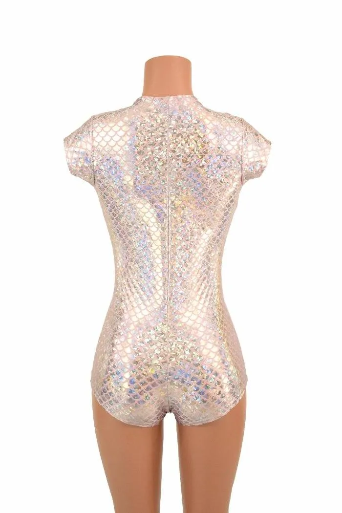 Pink & Silver Scale Romper