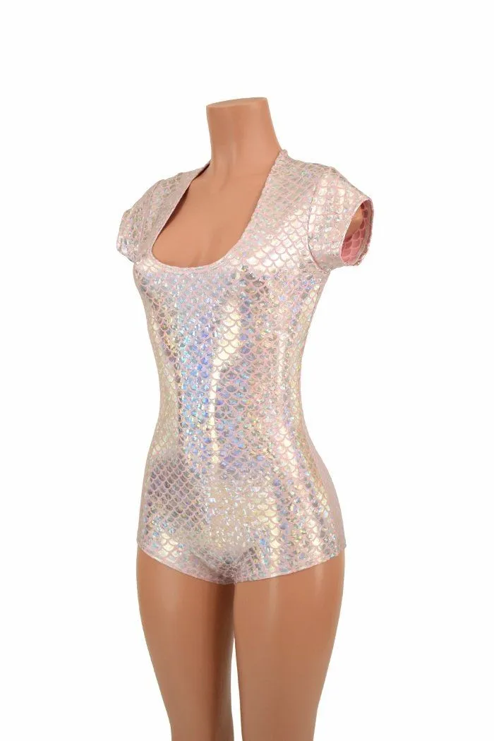 Pink & Silver Scale Romper
