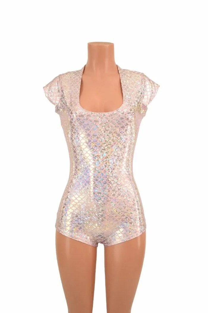 Pink & Silver Scale Romper