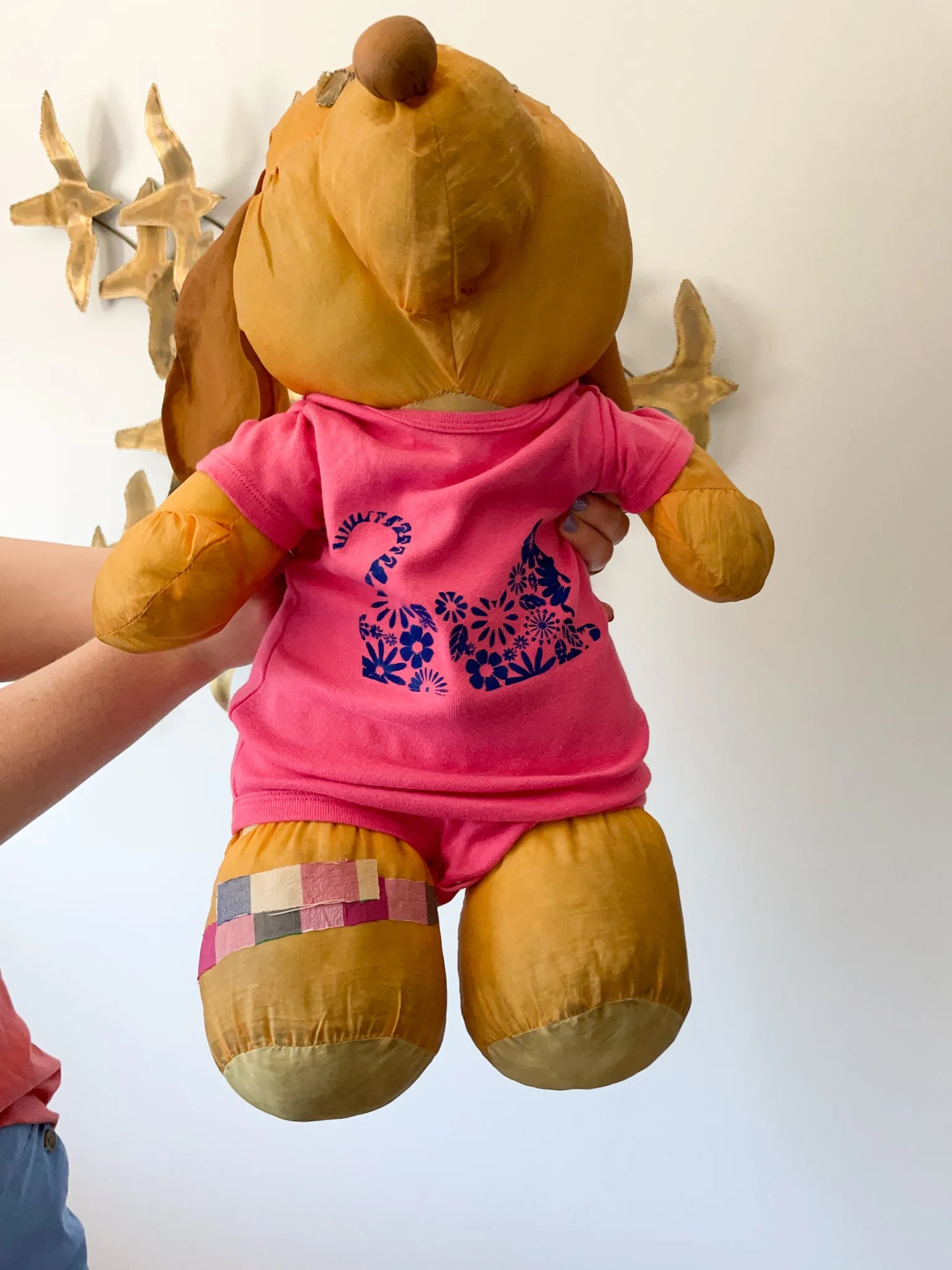 Pink Kitty Upcycled Short Sleeve Baby Bodysuit (Mommy & Me Option) - Size 12 Months
