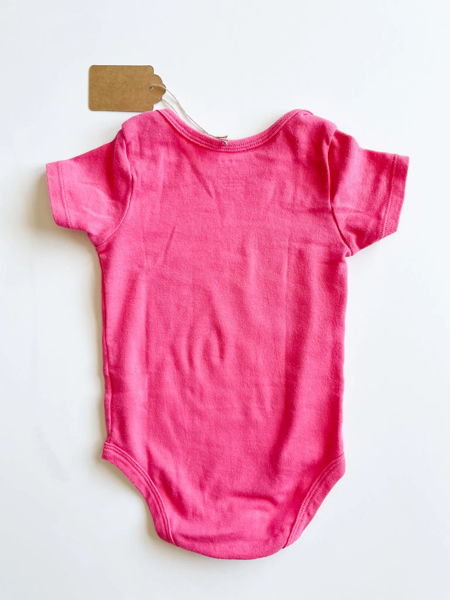 Pink Kitty Upcycled Short Sleeve Baby Bodysuit (Mommy & Me Option) - Size 12 Months