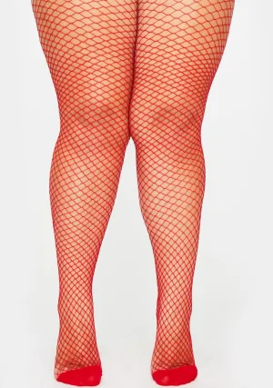 Plus Fire Bold Move Fishnet Tights