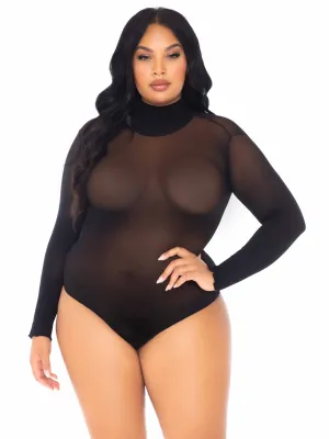 Plus Long Sleeved Snap Crotch Bodysuit