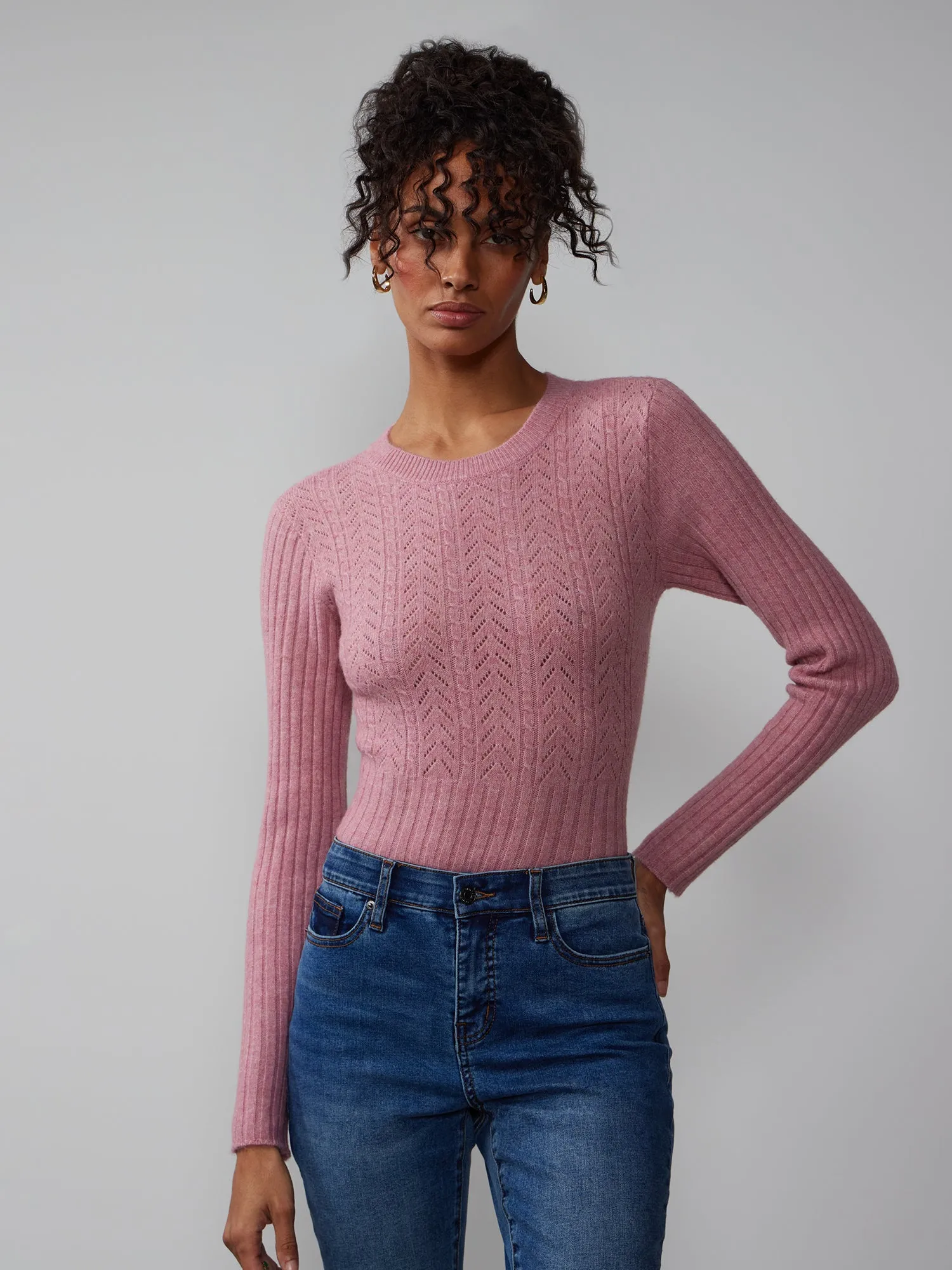 Pointelle Crew Neck Bodysuit