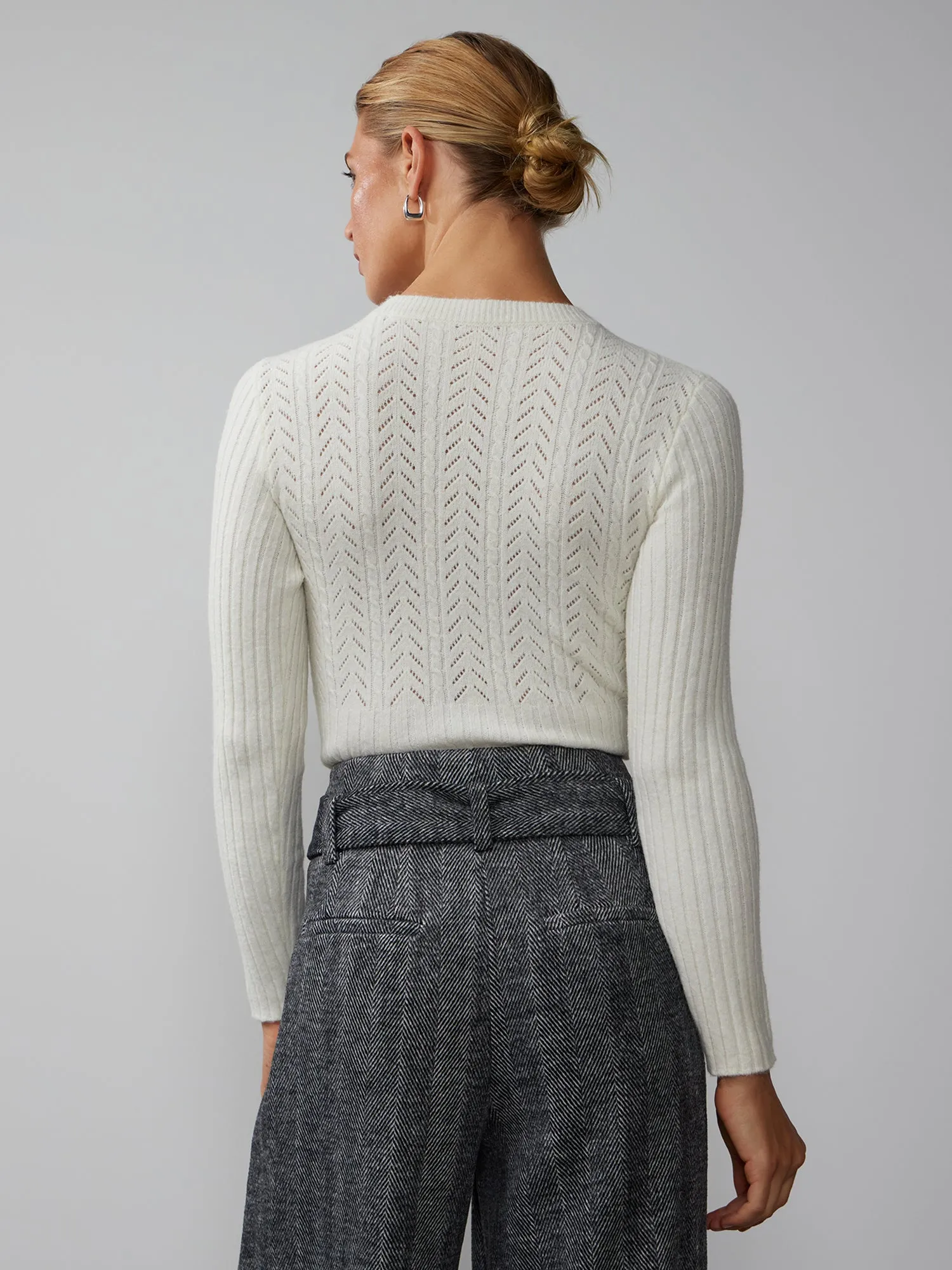 Pointelle Crew Neck Bodysuit