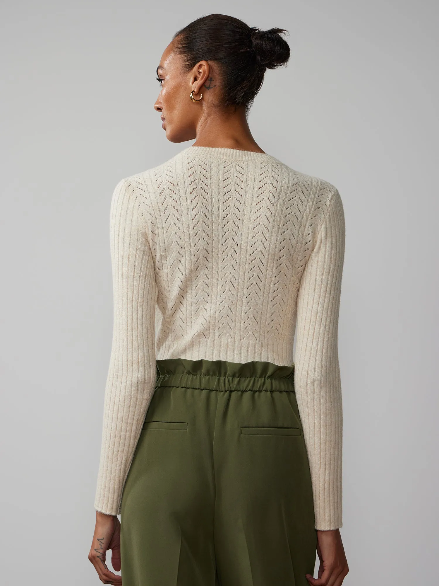 Pointelle Crew Neck Bodysuit