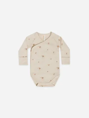 Pointelle Side Snap Bodysuit - Ditsy Clay
