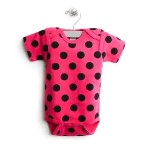 Polka Dot Pattern Short Sleeve Bodysuit