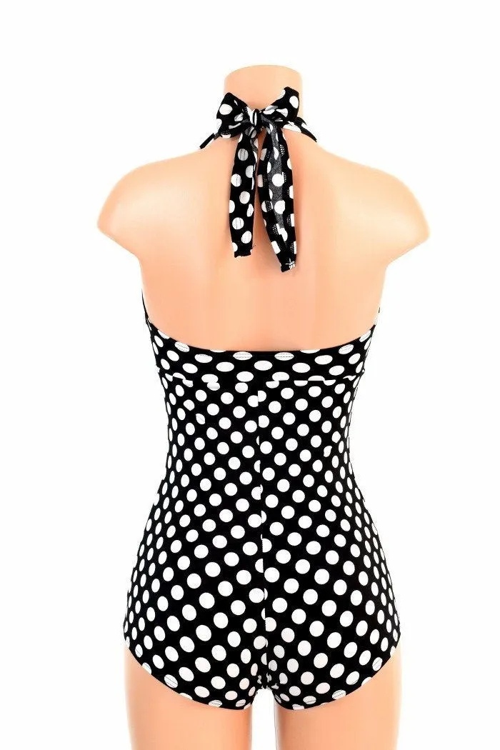 Polka Dot "Monroe" Halter Romper