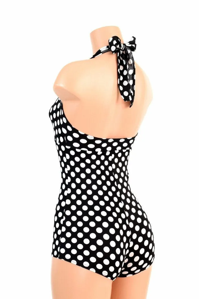 Polka Dot "Monroe" Halter Romper