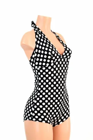 Polka Dot "Monroe" Halter Romper