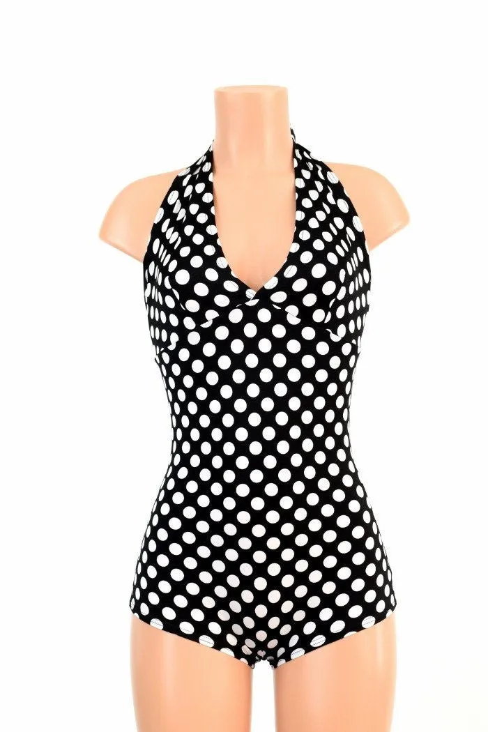 Polka Dot "Monroe" Halter Romper