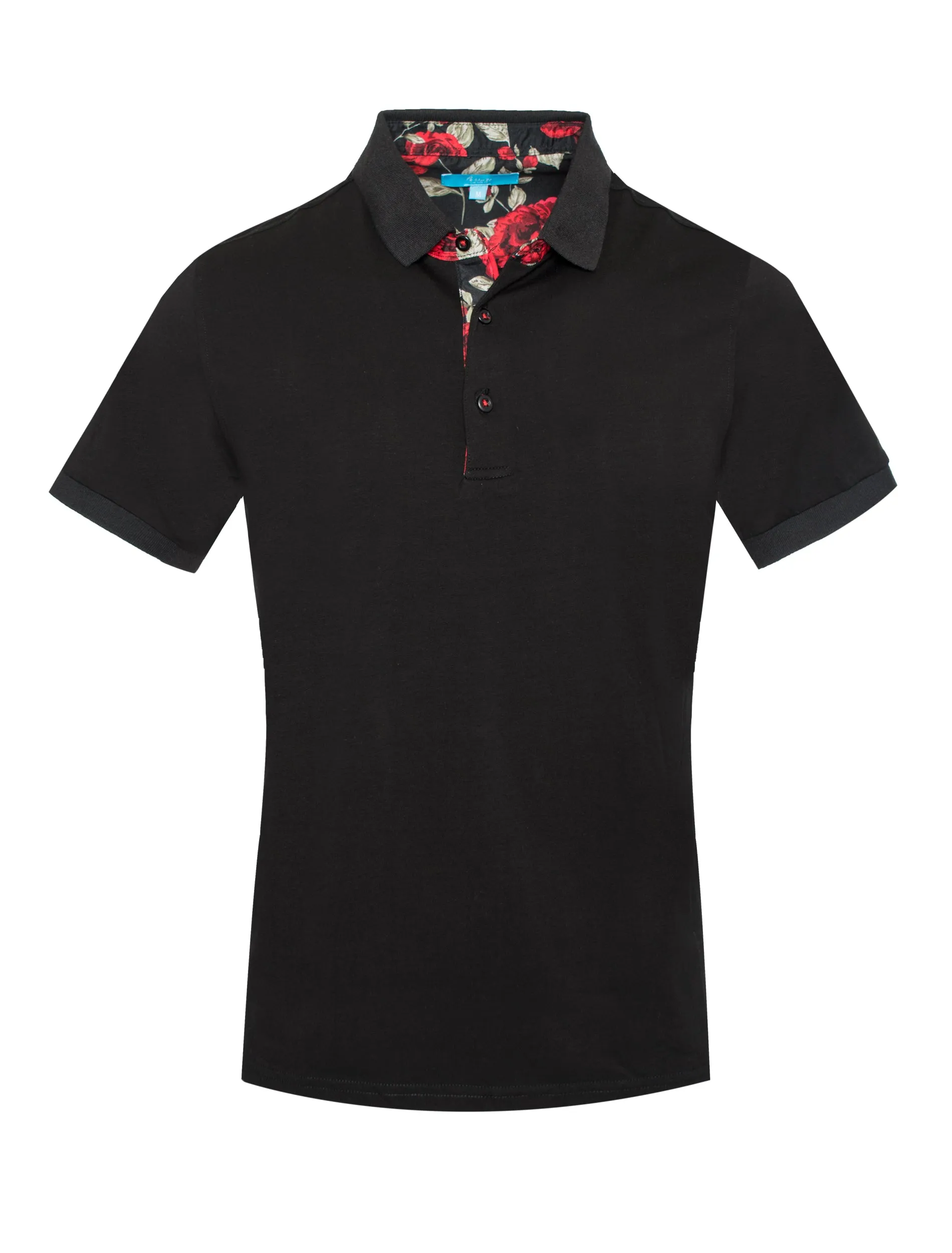 Polo stretch Cotton in Black
