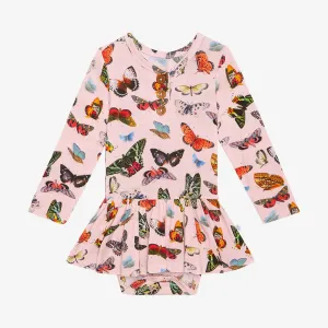 Posh Peanut Long Sleeve Henley Twirl Skirt Bodysuit - Parisa