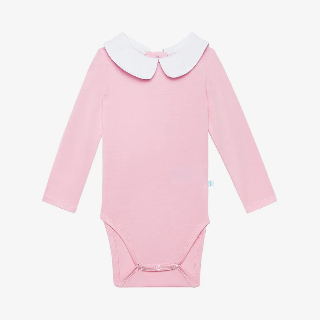 Posh Peanut Long Sleeve Peterpan Collar Bodysuit & Skirted Legging Set - Fawn