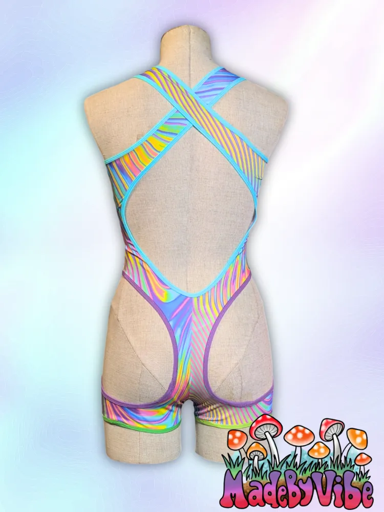 Prismatic Cut Out Romper Bodysuit - Made to Order