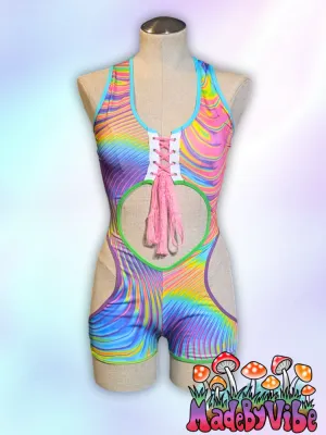 Prismatic Cut Out Romper Bodysuit - Made to Order