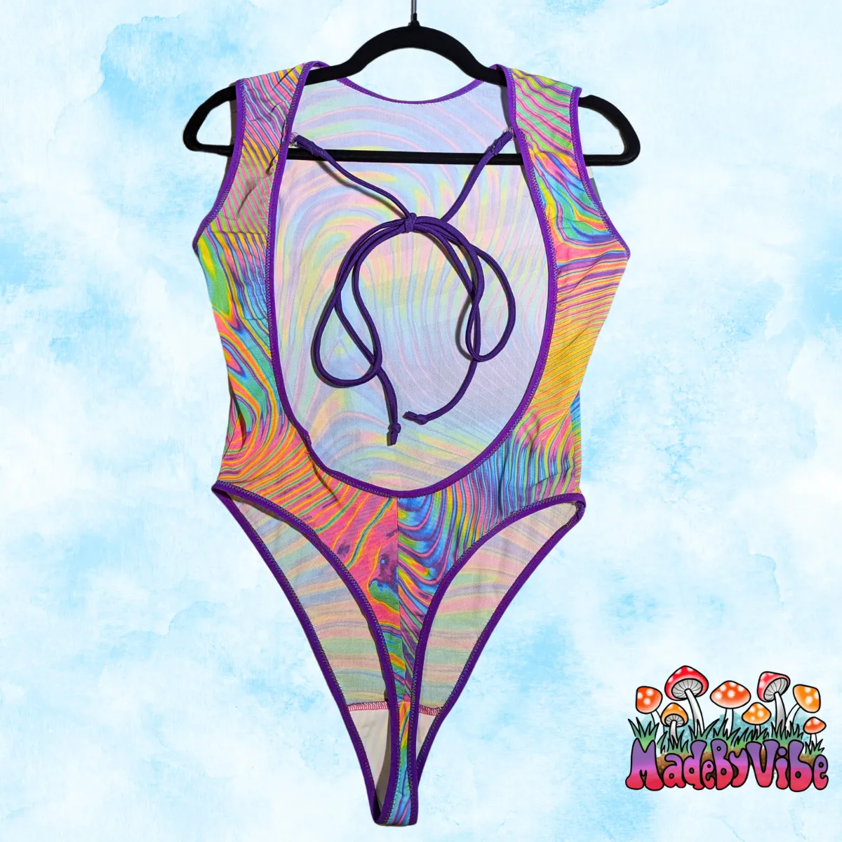 Prismatic Mesh Bodysuit - Ready to Ship