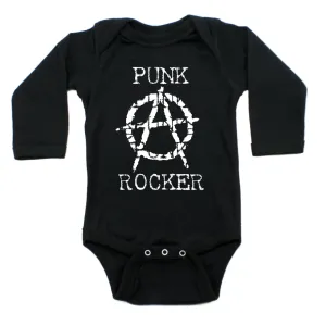 Punk Rocker Rockstar Rock N Roll Long Sleeve Baby Infant Bodysuit