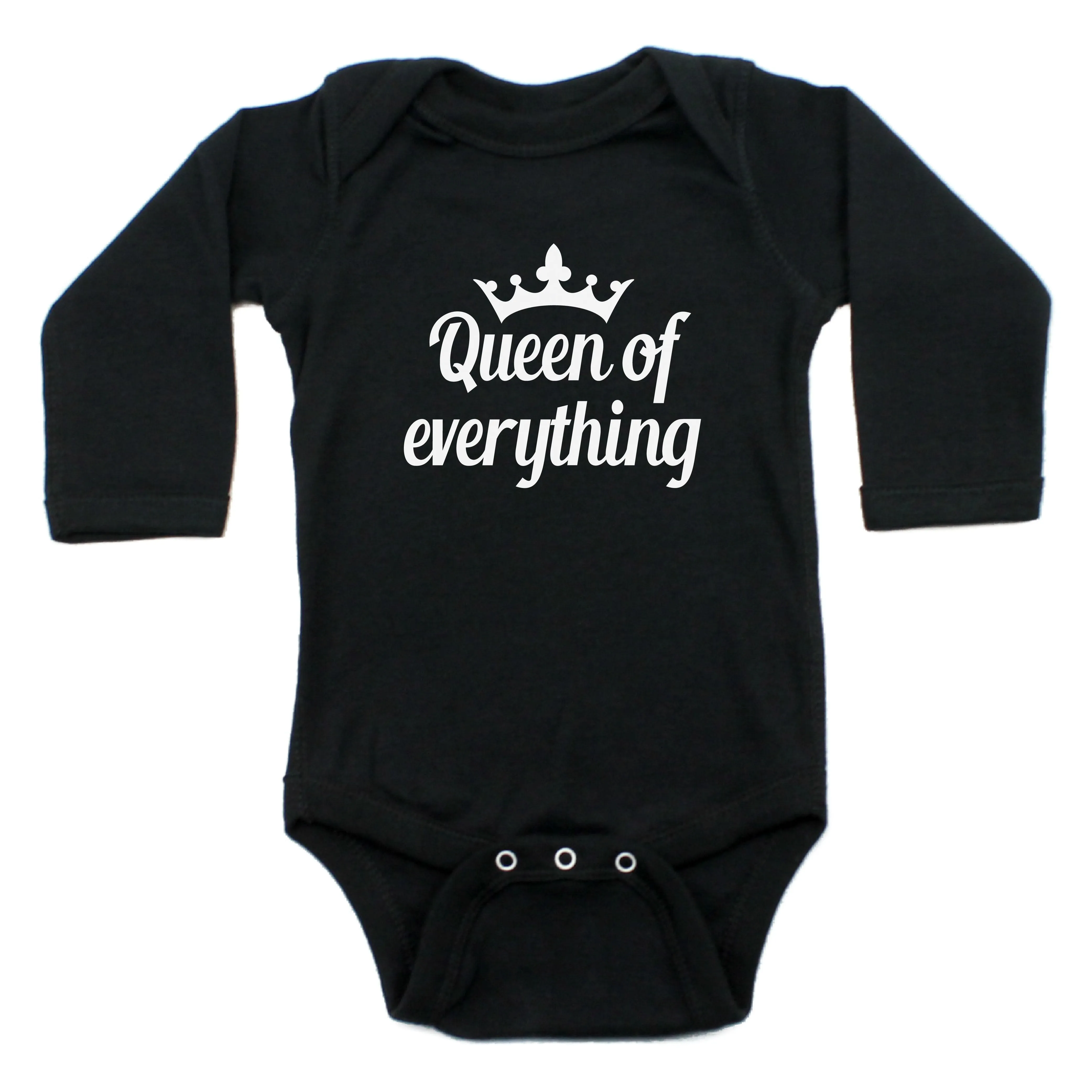 Queen of Everything Long Sleeve 100% Cotton Bodysuit