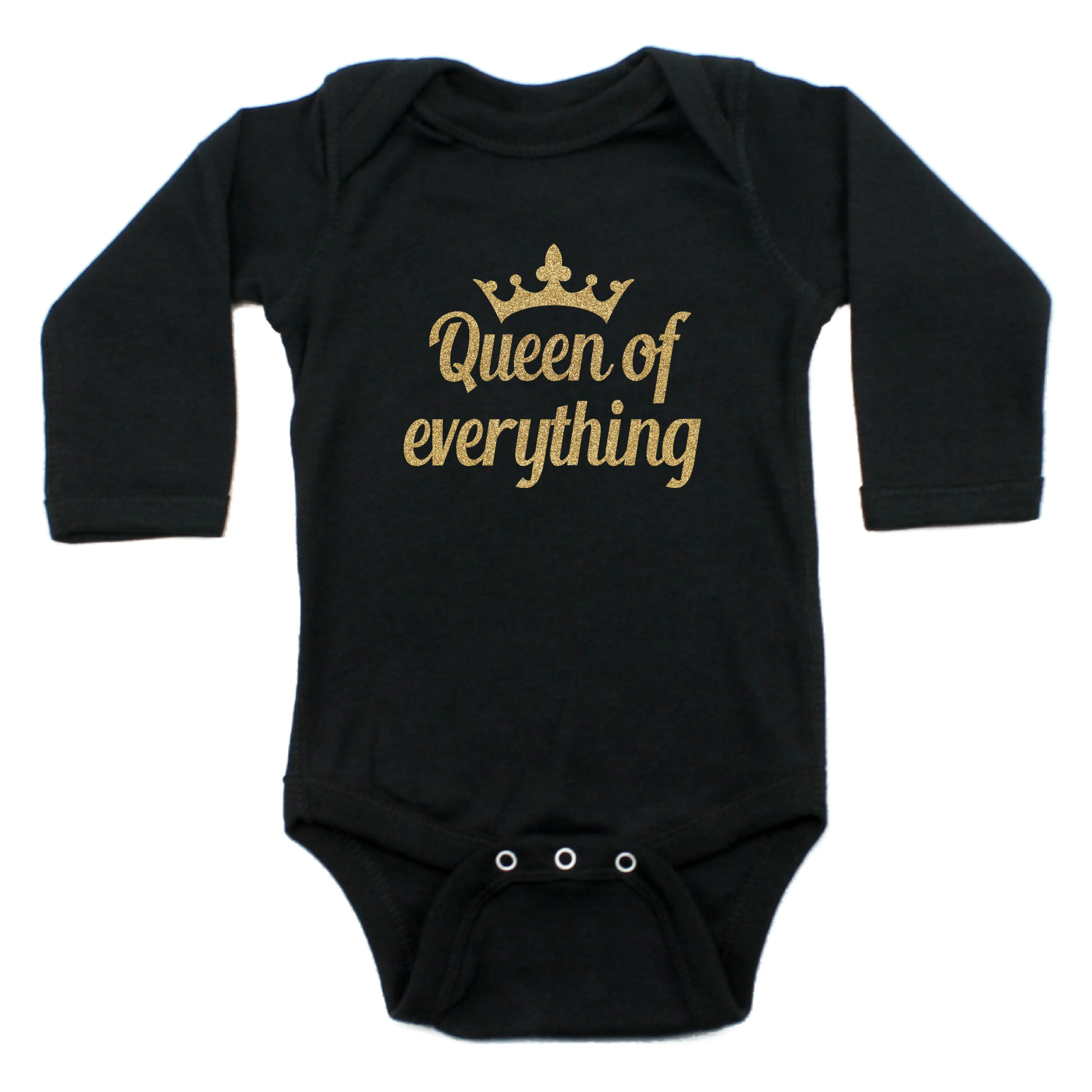 Queen of Everything Long Sleeve 100% Cotton Bodysuit