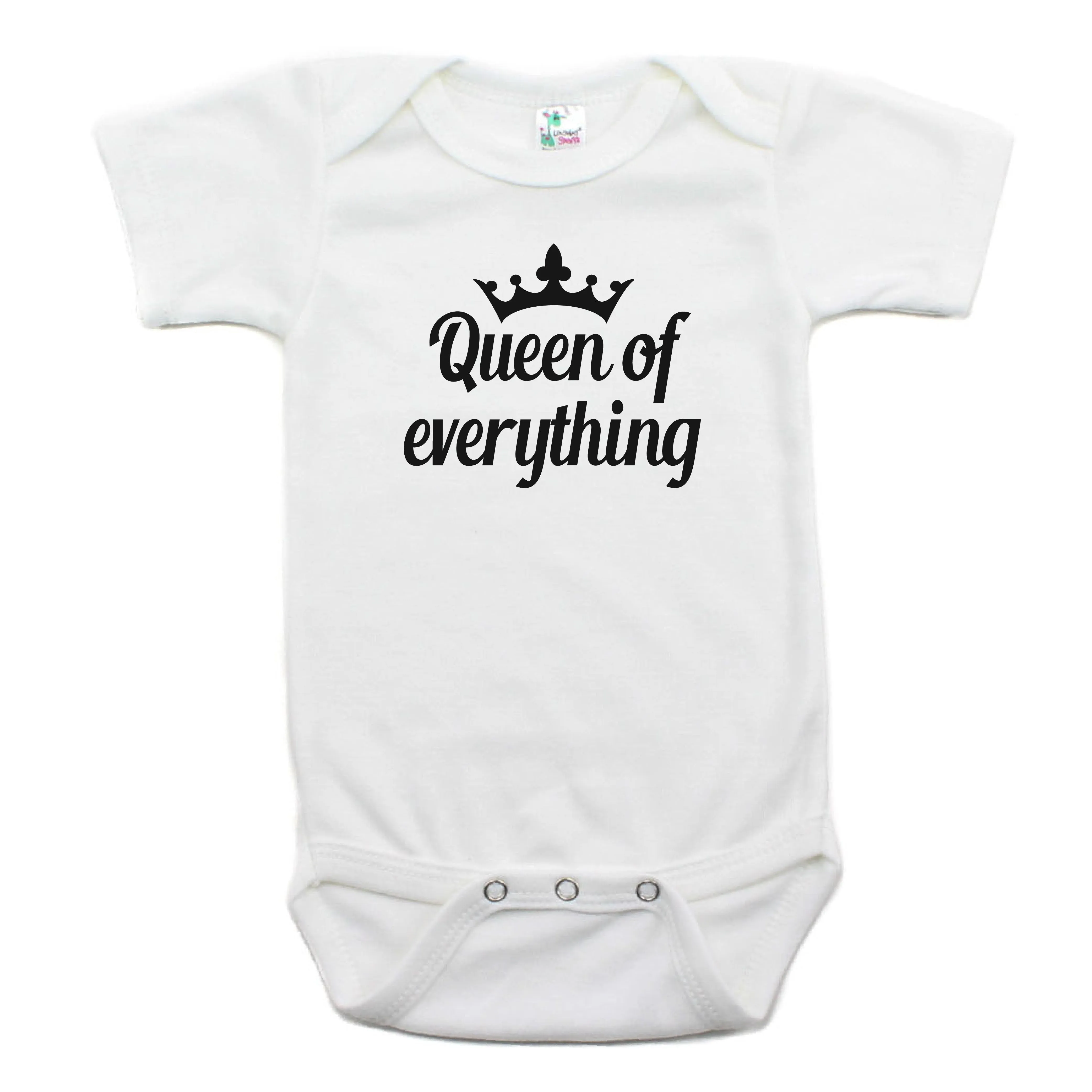 Queen of Everything Short Sleeve 100% Cotton Bodysuit