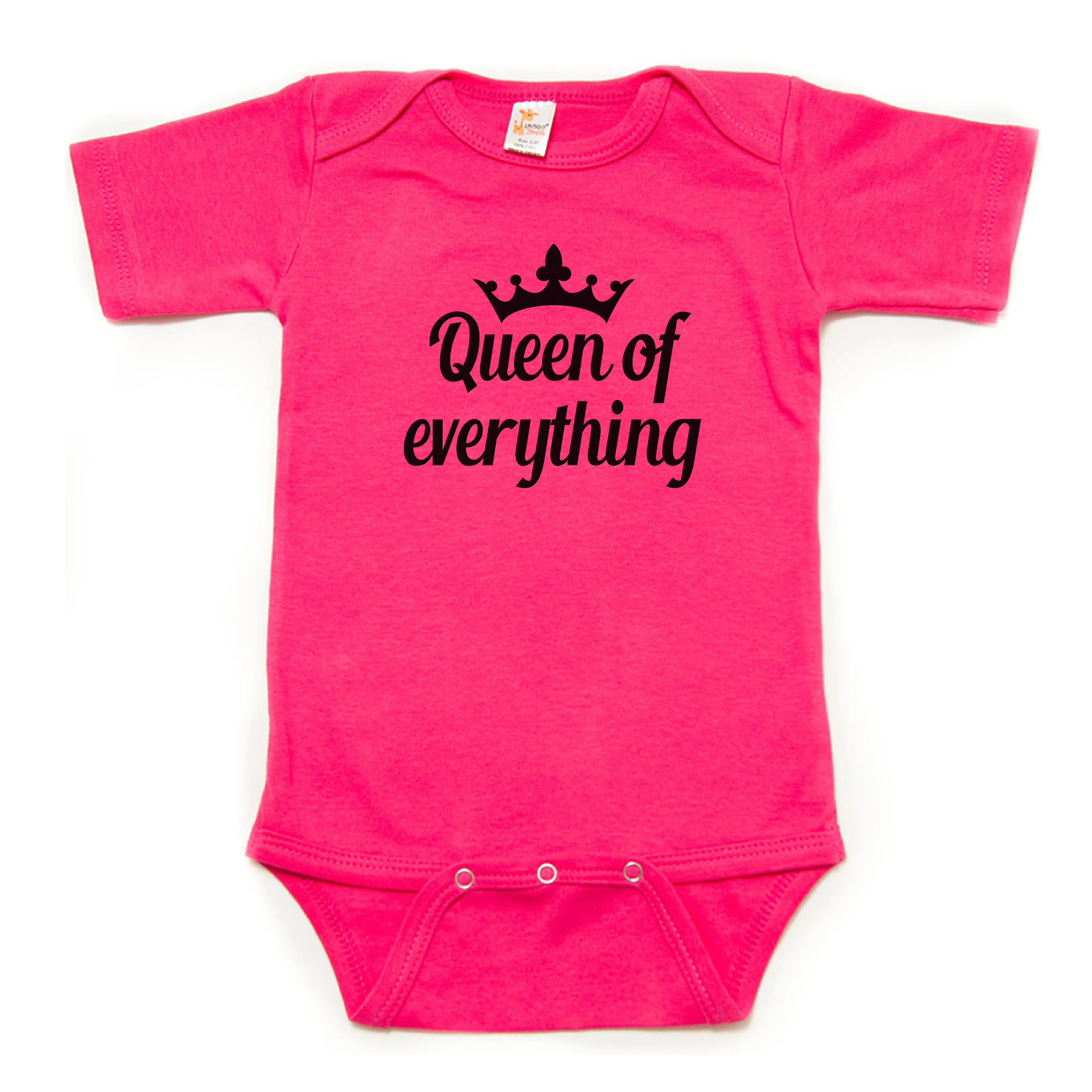 Queen of Everything Short Sleeve 100% Cotton Bodysuit