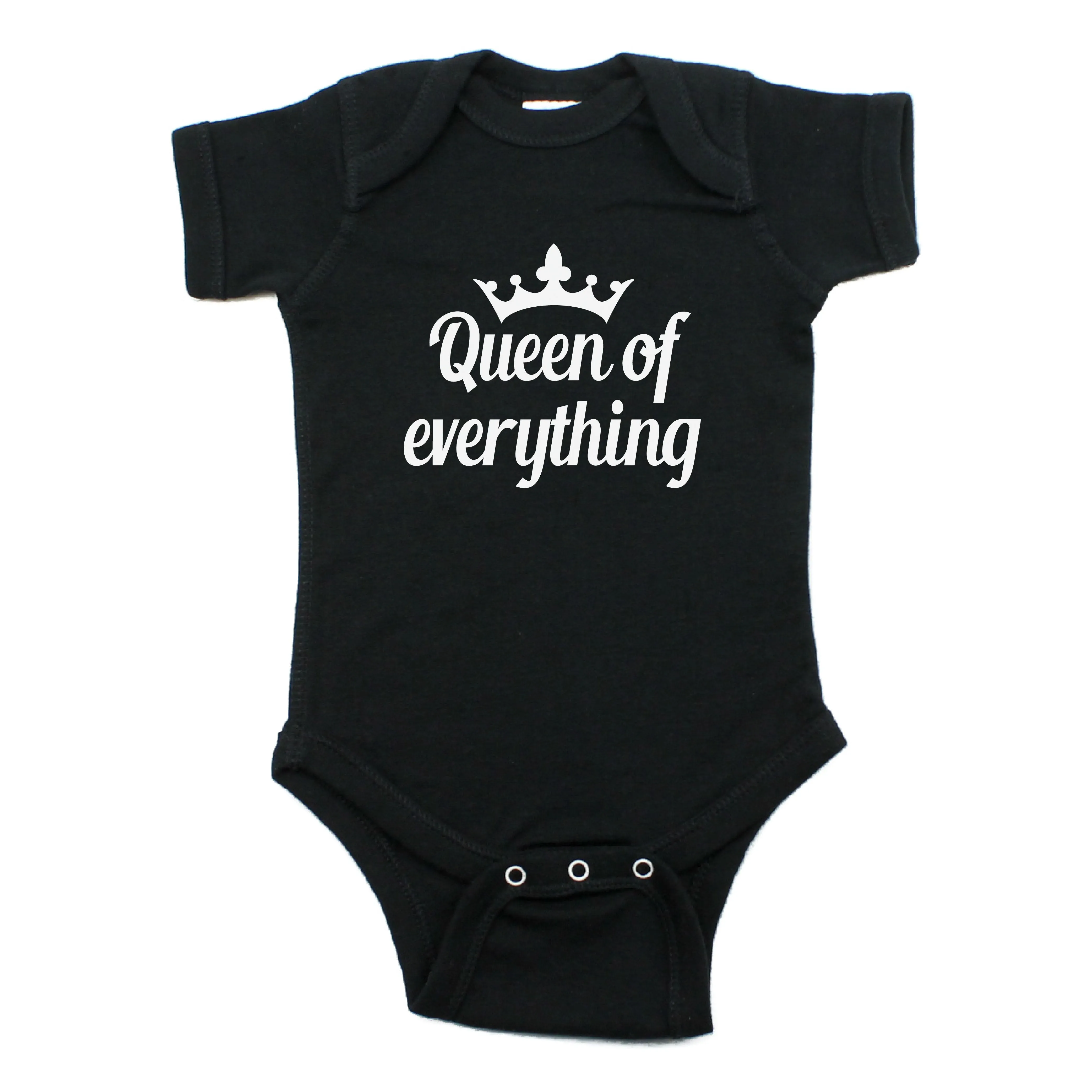 Queen of Everything Short Sleeve 100% Cotton Bodysuit