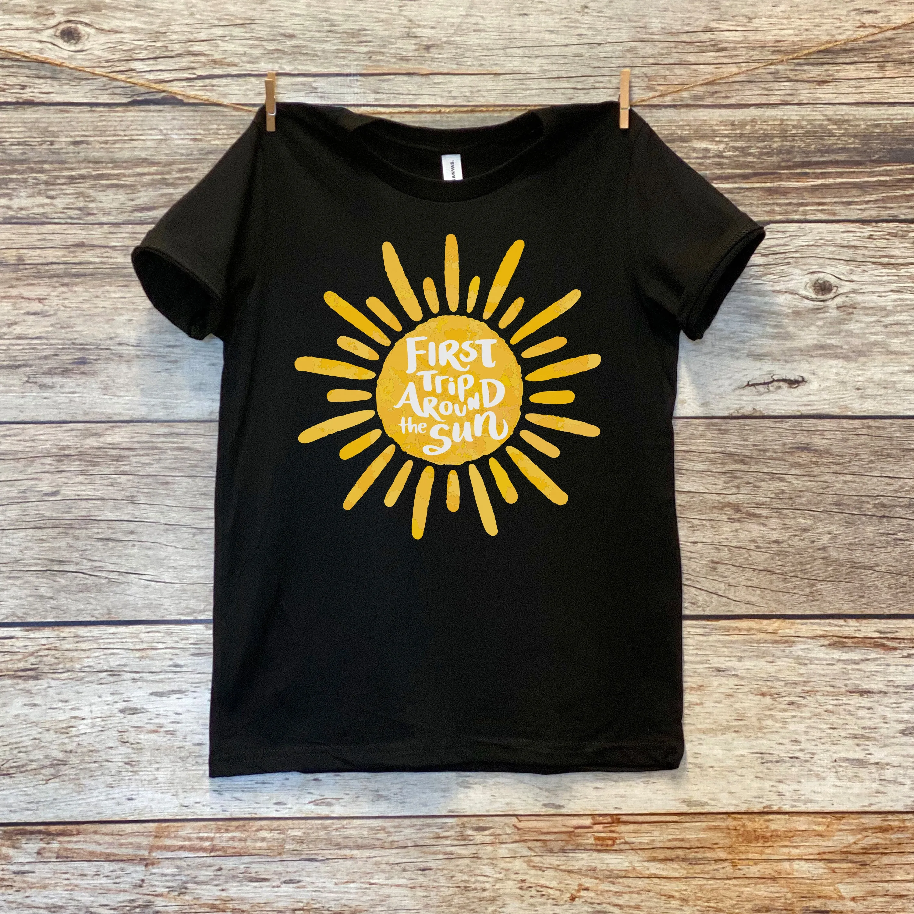 "First Trip Around the Sun" Personalized 1st Birthday Outfit T-shirt/Bodysuit