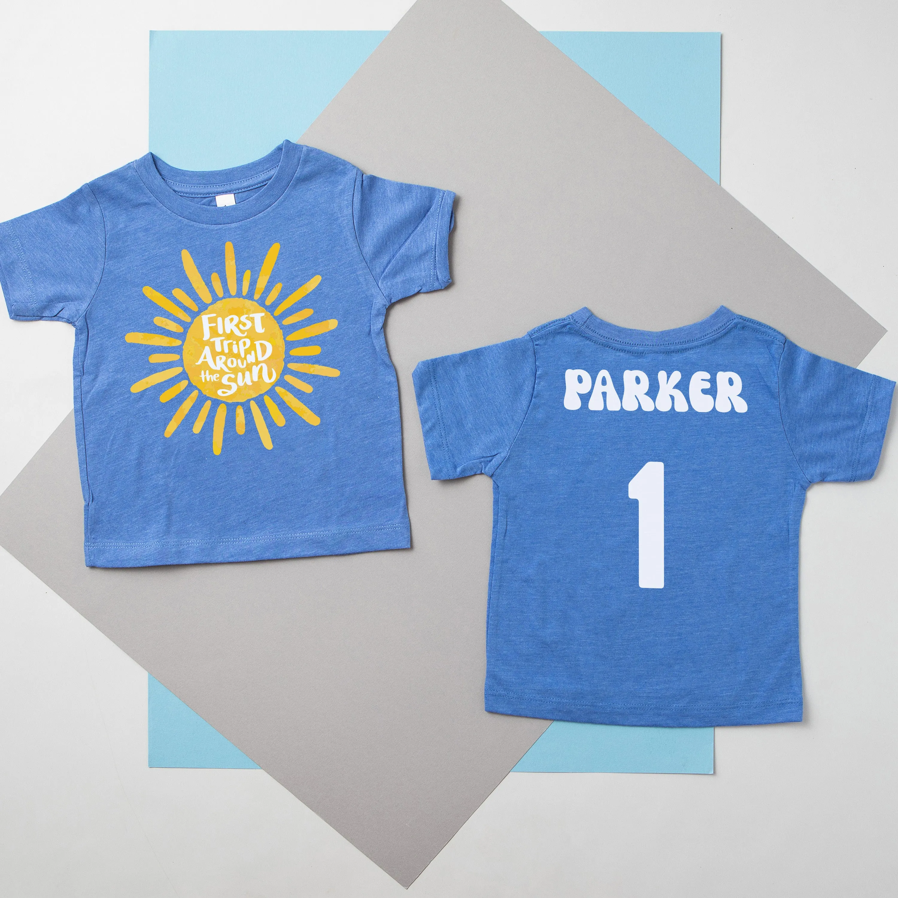 "First Trip Around the Sun" Personalized 1st Birthday Outfit T-shirt/Bodysuit