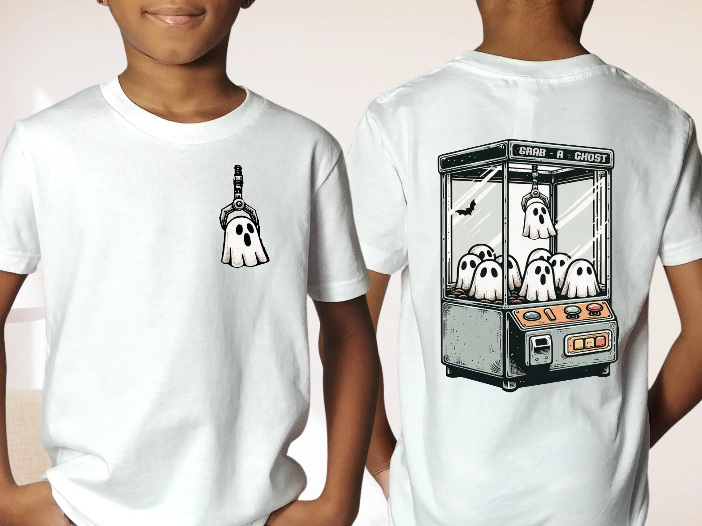 "Grab-A-Ghost" Kids Halloween T-shirt or Bodysuit