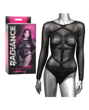 Radiance Long Sleeve Body Suit - Black - Queen Size