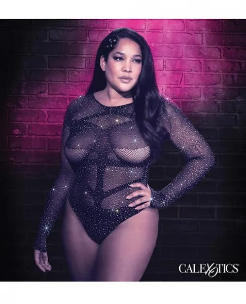 Radiance Long Sleeve Body Suit - Black - Queen Size