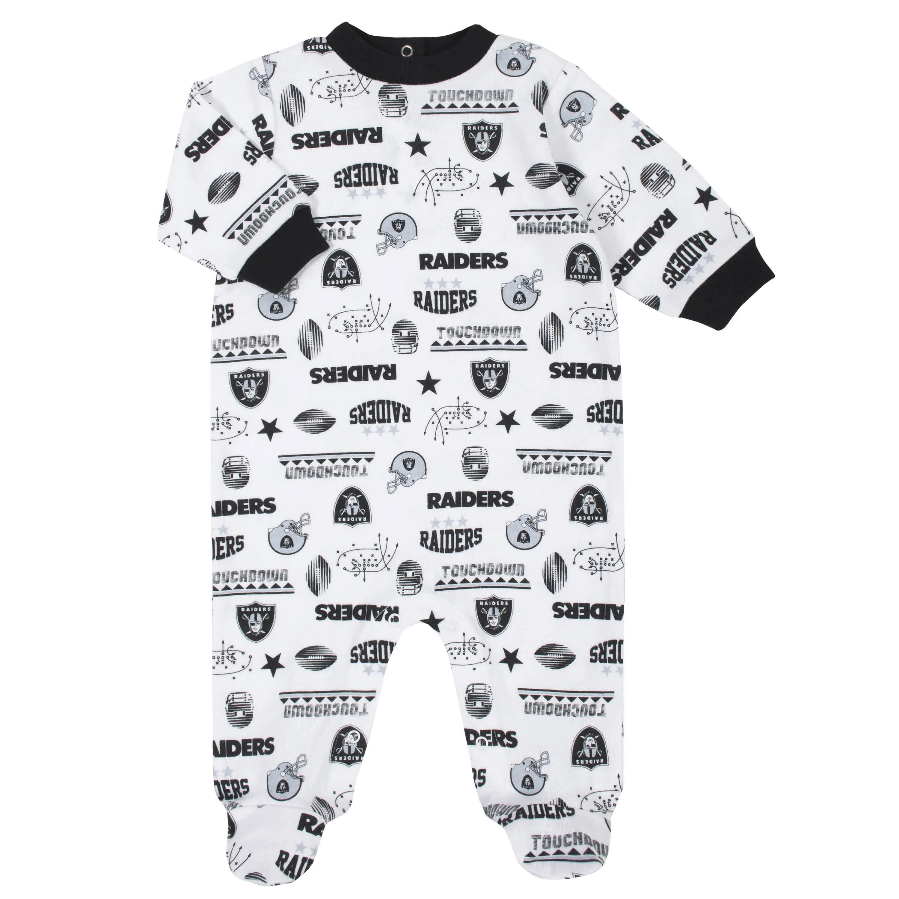 Raiders Baby Boys 3-Piece Bodysuit, Sleep 'N Play, and Cap Set
