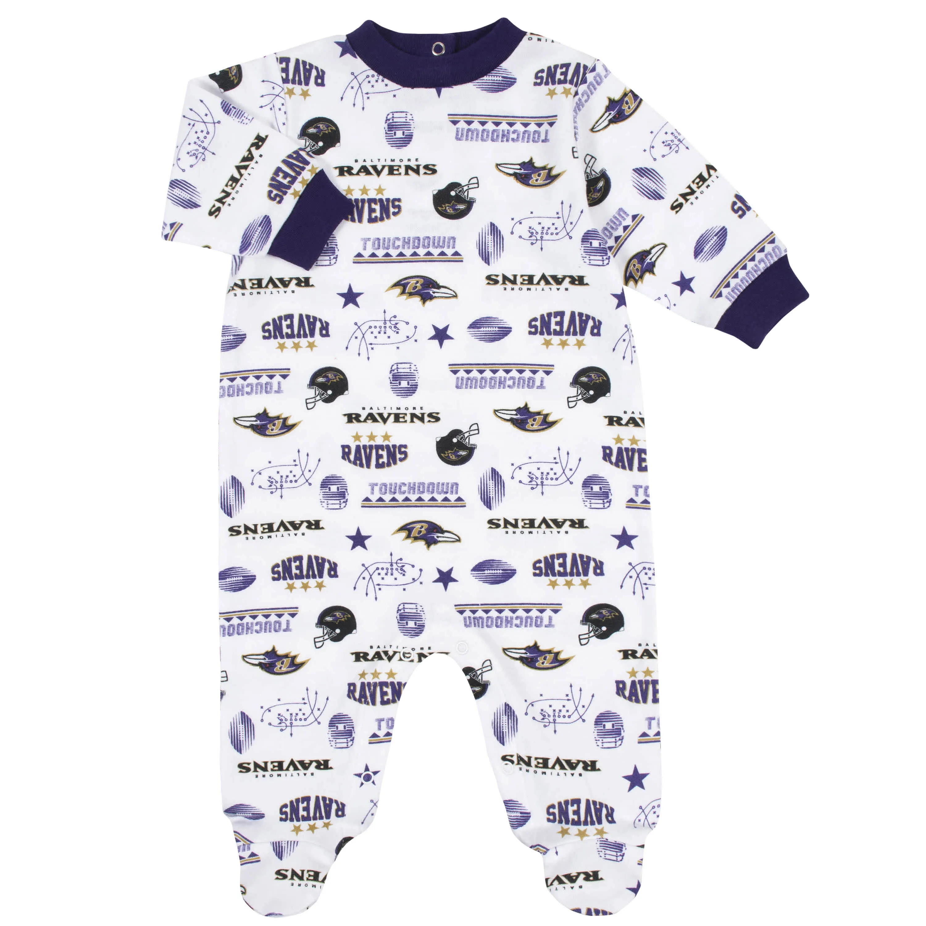 Ravens Baby Boys 3-Piece Bodysuit, Sleep 'N Play, and Cap Set