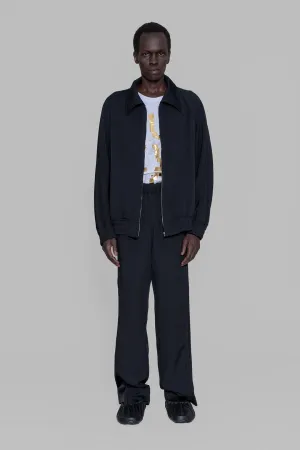 Rayon Tricotine Zip-up Blouson