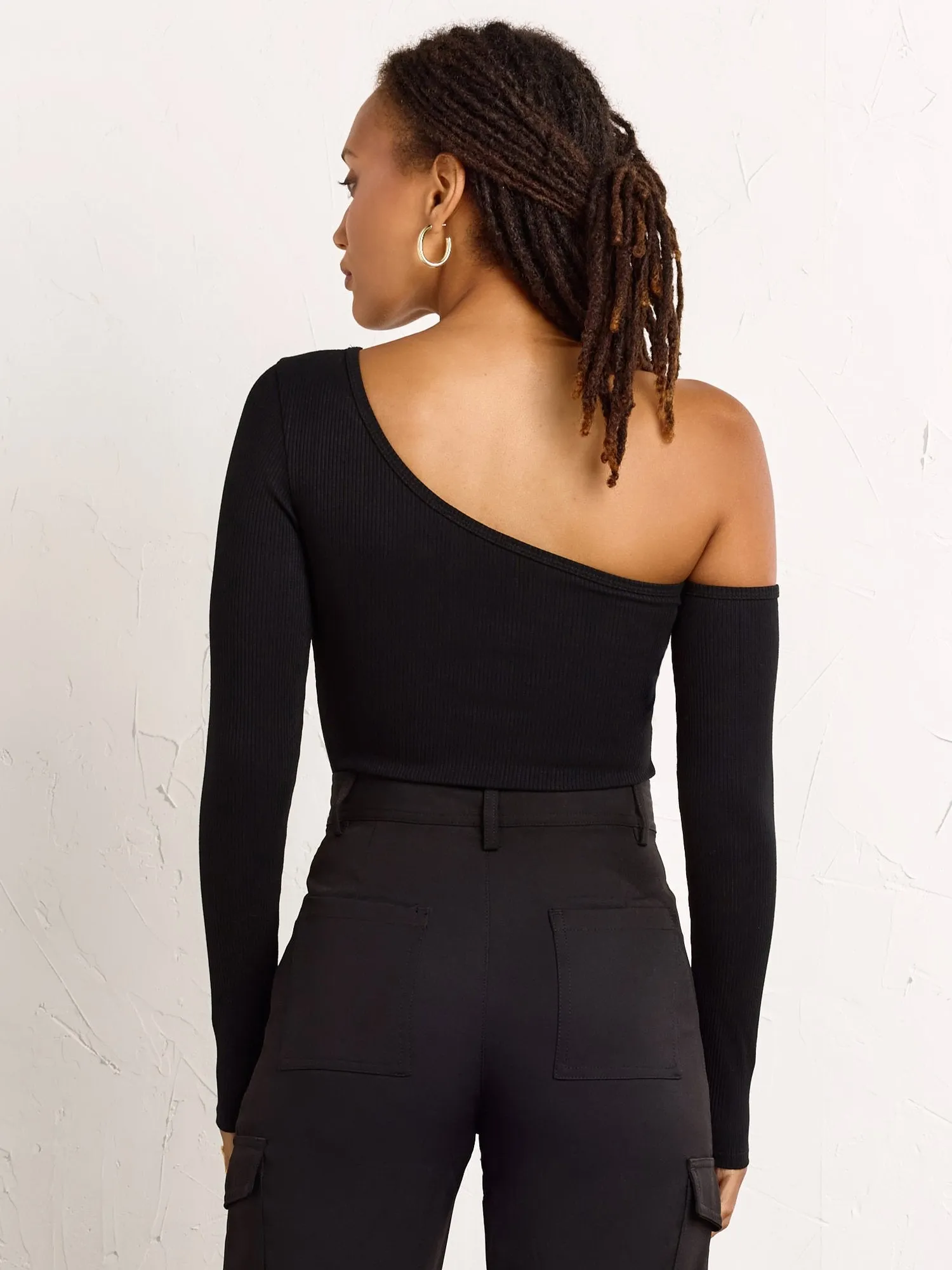 Rib Off-The-Shoulder Bodysuit