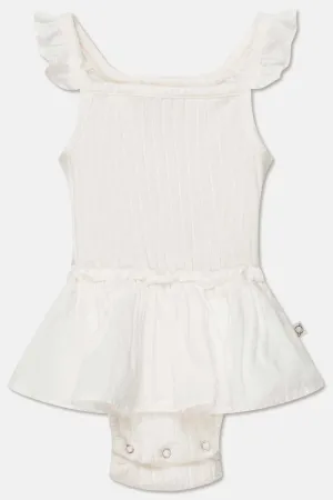 RIB RUFFLE BABY ROMPER