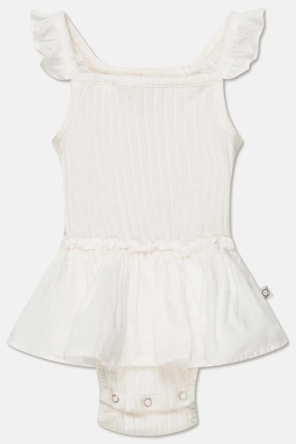 RIB RUFFLE BABY ROMPER