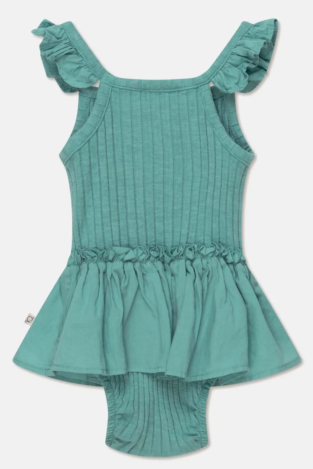 RIB RUFFLE BABY ROMPER