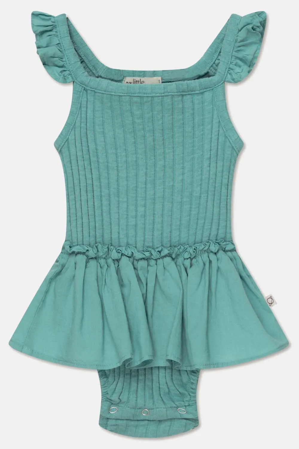 RIB RUFFLE BABY ROMPER