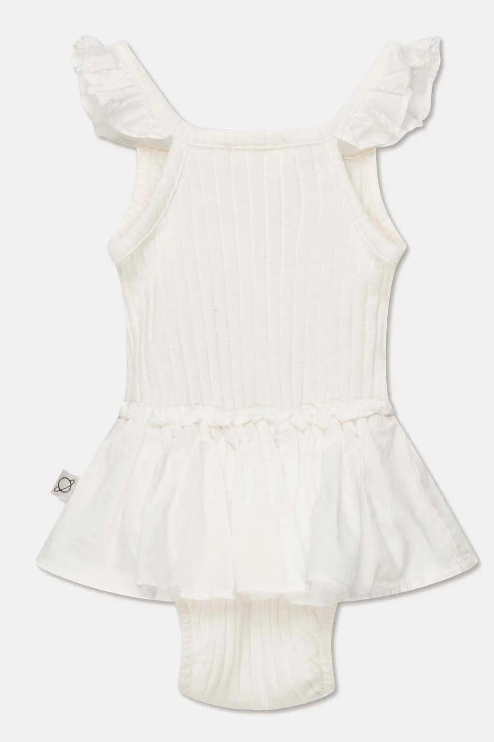 RIB RUFFLE BABY ROMPER
