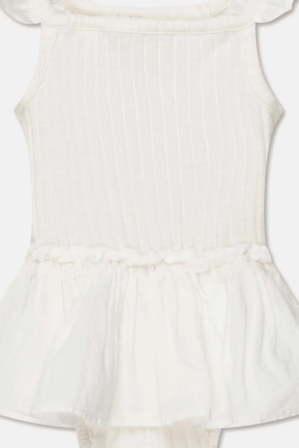 RIB RUFFLE BABY ROMPER