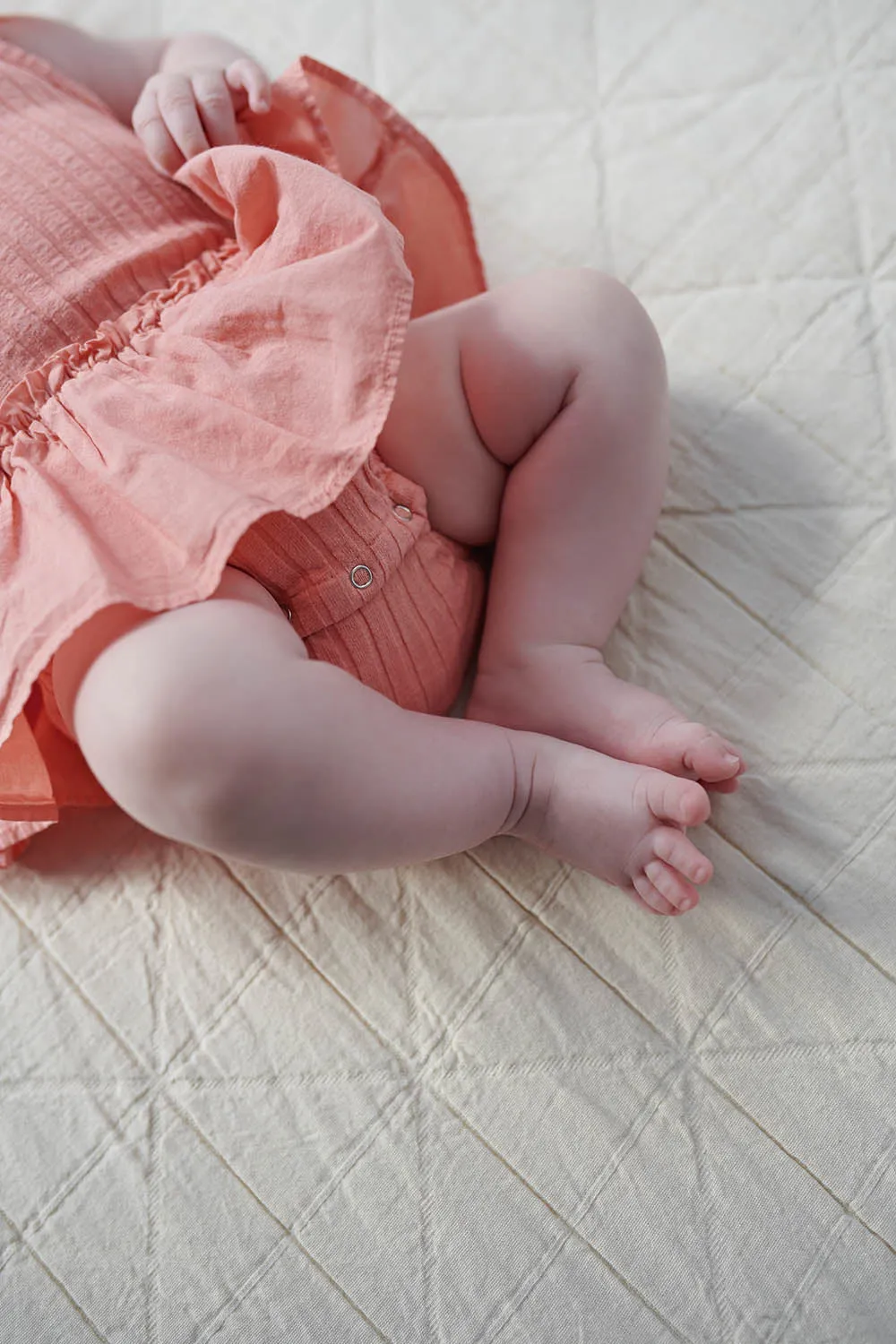 RIB RUFFLE BABY ROMPER