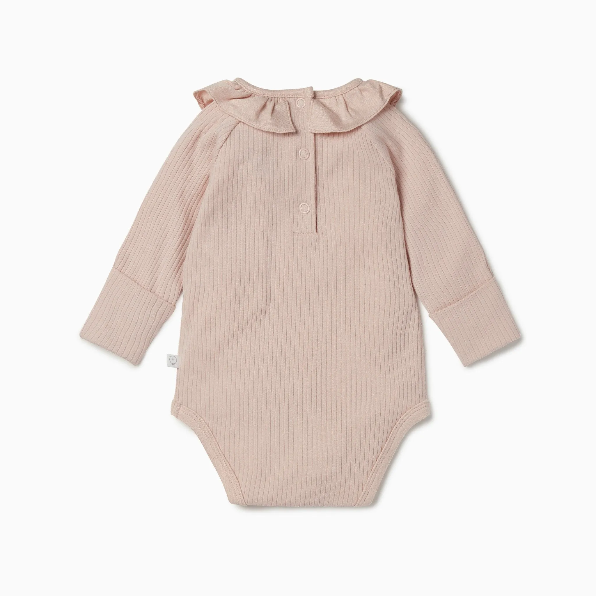 Ribbed Frill Collar Bodysuit
