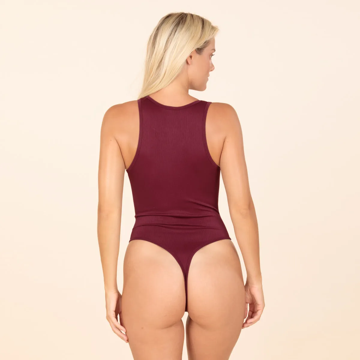 Ribbed Leotard Bodysuit BSD310 - Black