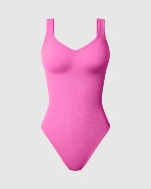 Ribbed Sleeveless Shapewear Tank Tops Bodysuits